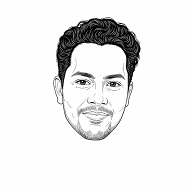 Line drawing of Imran Mohammed